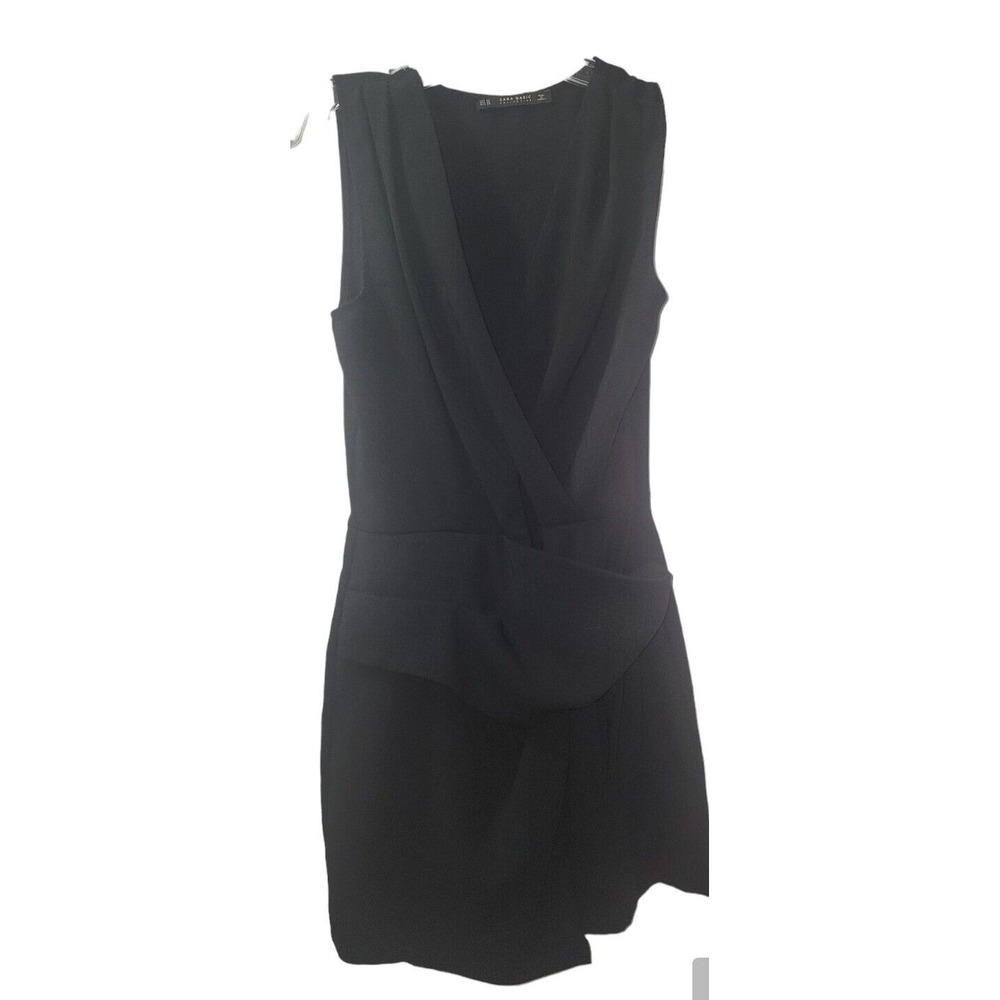 Zara Black Mini Dress Sleeveless V-Neck Party Cocktail Dress